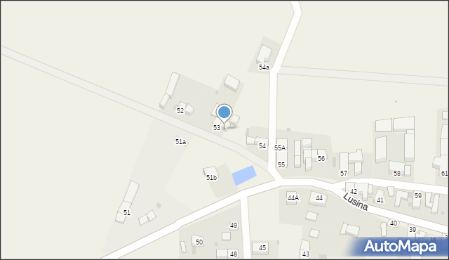 Lusina, Lusina, 53a, mapa Lusina
