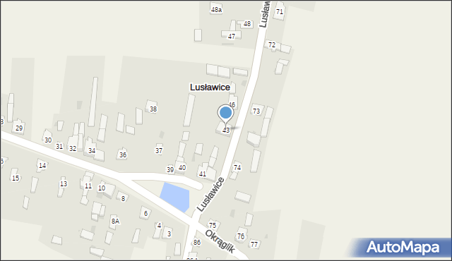 Lusławice, Lusławice, 43, mapa Lusławice