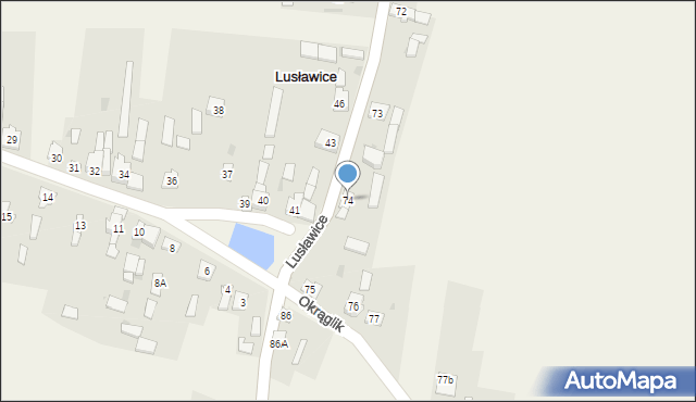 Lusławice, Lusławice, 74, mapa Lusławice