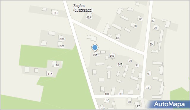 Łuszczacz, Łuszczacz, 105, mapa Łuszczacz