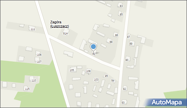 Łuszczacz, Łuszczacz, 91, mapa Łuszczacz