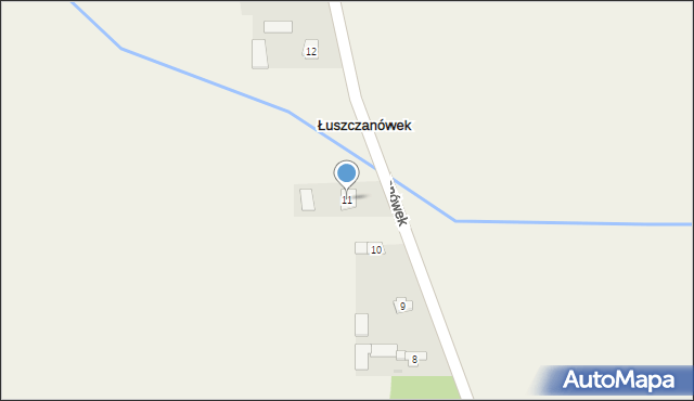 Łuszczanówek, Łuszczanówek, 11, mapa Łuszczanówek