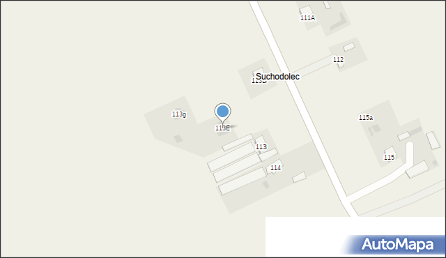 Łuszczów Drugi, Łuszczów Drugi, 113E, mapa Łuszczów Drugi