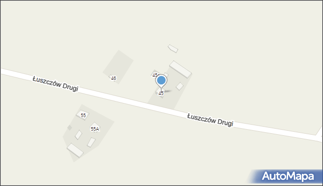 Łuszczów Drugi, Łuszczów Drugi, 45, mapa Łuszczów Drugi