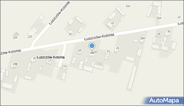 Łuszczów-Kolonia, Łuszczów-Kolonia, 19A, mapa Łuszczów-Kolonia