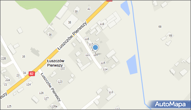 Łuszczów Pierwszy, Łuszczów Pierwszy, 120, mapa Łuszczów Pierwszy