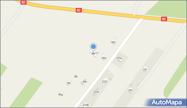 Łuszczów Pierwszy, Łuszczów Pierwszy, 86r, mapa Łuszczów Pierwszy