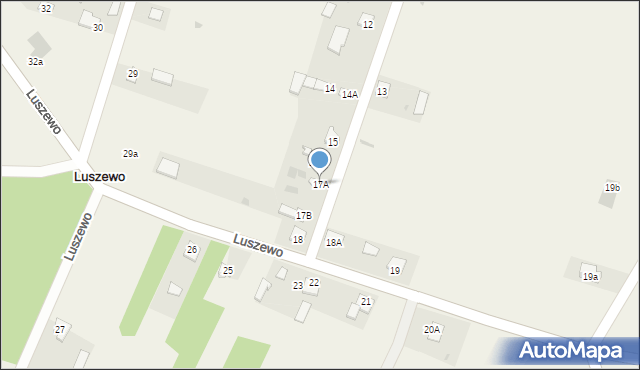Luszewo, Luszewo, 17A, mapa Luszewo
