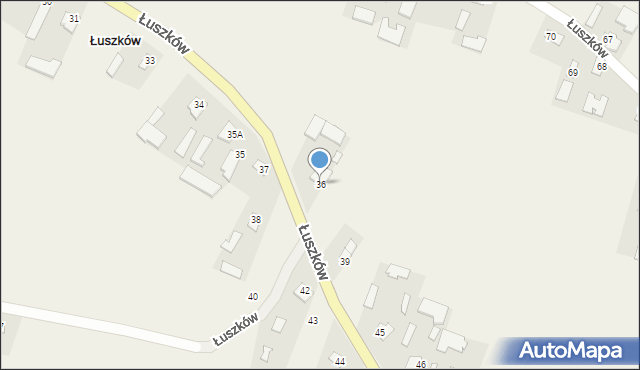 Łuszków, Łuszków, 36, mapa Łuszków