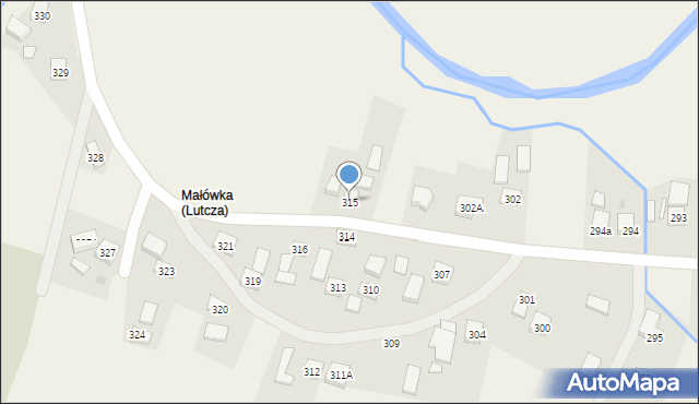 Lutcza, Lutcza, 315, mapa Lutcza