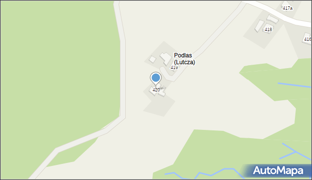 Lutcza, Lutcza, 420, mapa Lutcza