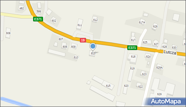 Lutcza, Lutcza, 613, mapa Lutcza
