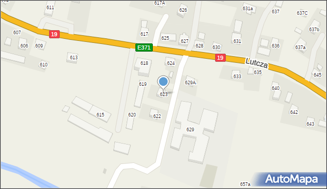Lutcza, Lutcza, 623, mapa Lutcza