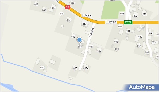 Lutcza, Lutcza, 654, mapa Lutcza
