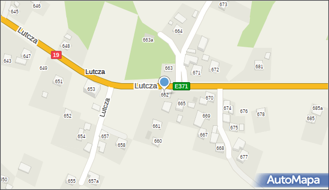 Lutcza, Lutcza, 662, mapa Lutcza