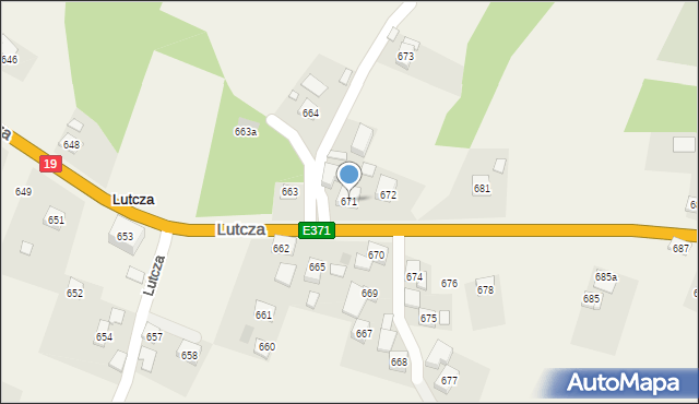 Lutcza, Lutcza, 671, mapa Lutcza