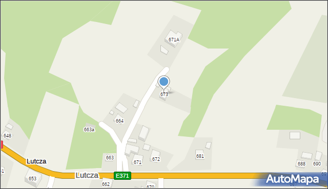 Lutcza, Lutcza, 673, mapa Lutcza