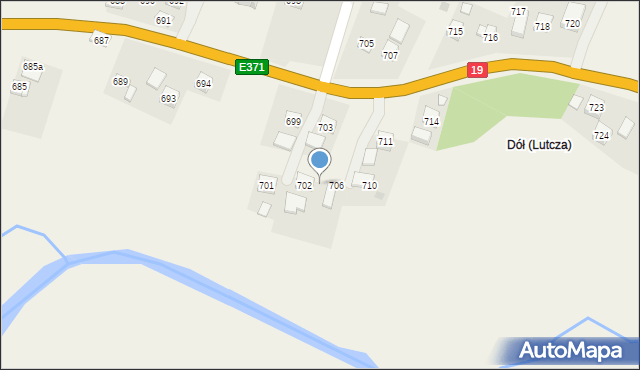 Lutcza, Lutcza, 704, mapa Lutcza