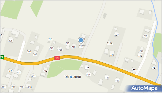 Lutcza, Lutcza, 720, mapa Lutcza