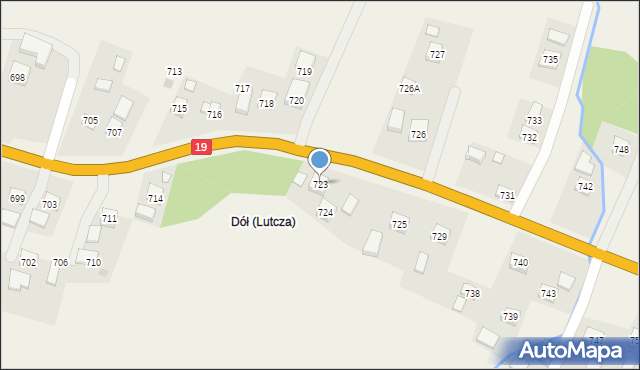 Lutcza, Lutcza, 723, mapa Lutcza