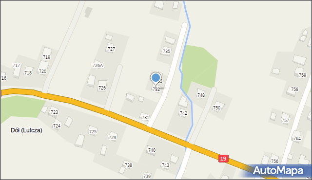 Lutcza, Lutcza, 732, mapa Lutcza