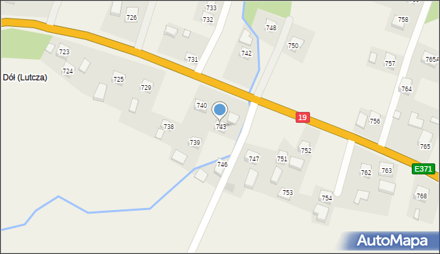 Lutcza, Lutcza, 743, mapa Lutcza