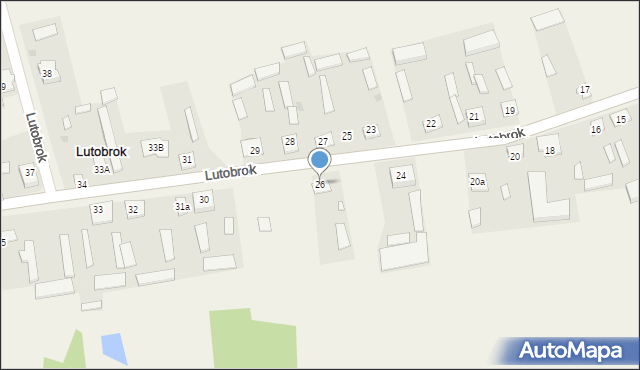 Lutobrok, Lutobrok, 26, mapa Lutobrok