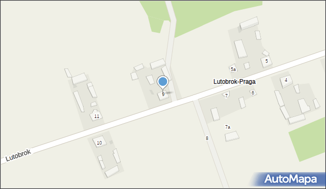Lutobrok, Lutobrok, 9, mapa Lutobrok