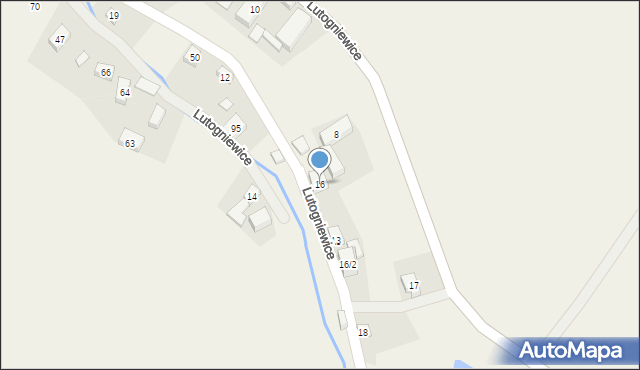 Lutogniewice, Lutogniewice, 16, mapa Lutogniewice