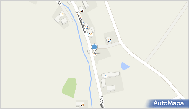 Lutogniewice, Lutogniewice, 18, mapa Lutogniewice