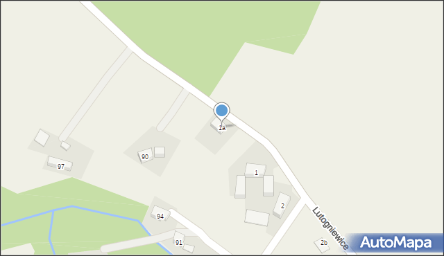 Lutogniewice, Lutogniewice, 1a, mapa Lutogniewice