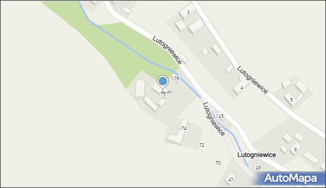 Lutogniewice, Lutogniewice, 75, mapa Lutogniewice