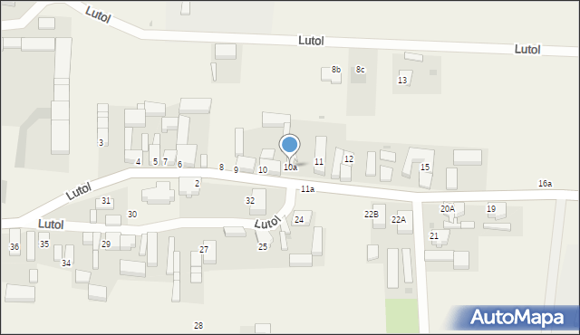 Lutol, Lutol, 10a, mapa Lutol