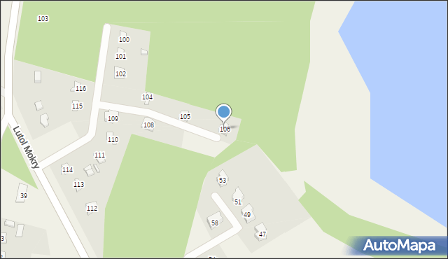 Lutol Mokry, Lutol Mokry, 106, mapa Lutol Mokry