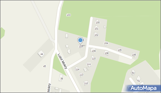 Lutol Mokry, Lutol Mokry, 115, mapa Lutol Mokry