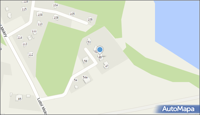 Lutol Mokry, Lutol Mokry, 49, mapa Lutol Mokry