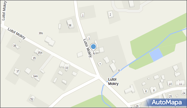 Lutol Mokry, Lutol Mokry, 5, mapa Lutol Mokry