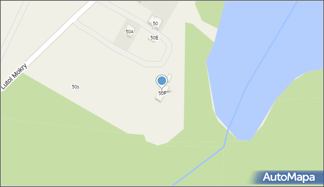 Lutol Mokry, Lutol Mokry, 50F, mapa Lutol Mokry