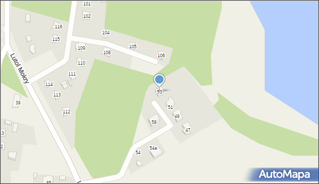 Lutol Mokry, Lutol Mokry, 53, mapa Lutol Mokry
