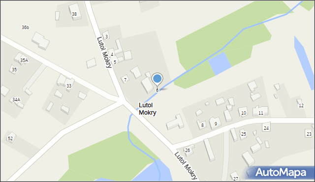 Lutol Mokry, Lutol Mokry, 6, mapa Lutol Mokry
