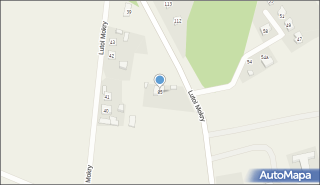 Lutol Mokry, Lutol Mokry, 85, mapa Lutol Mokry