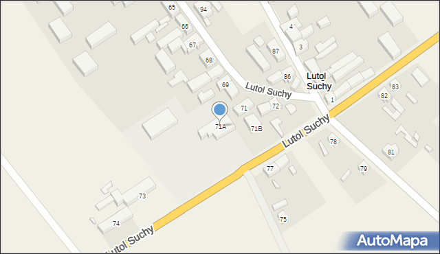 Lutol Suchy, Lutol Suchy, 71A, mapa Lutol Suchy