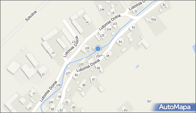Lutomia Dolna, Lutomia Dolna, 101, mapa Lutomia Dolna