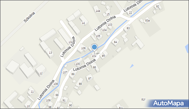 Lutomia Dolna, Lutomia Dolna, 102, mapa Lutomia Dolna