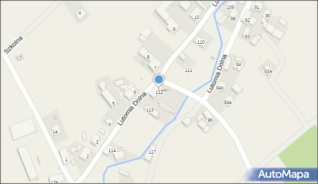 Lutomia Dolna, Lutomia Dolna, 112, mapa Lutomia Dolna