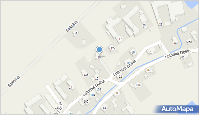 Lutomia Dolna, Lutomia Dolna, 16, mapa Lutomia Dolna
