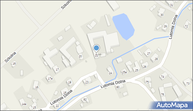 Lutomia Dolna, Lutomia Dolna, 21, mapa Lutomia Dolna