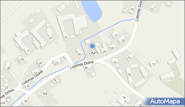 Lutomia Dolna, Lutomia Dolna, 25a, mapa Lutomia Dolna