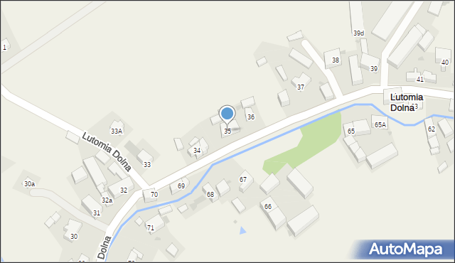 Lutomia Dolna, Lutomia Dolna, 35, mapa Lutomia Dolna