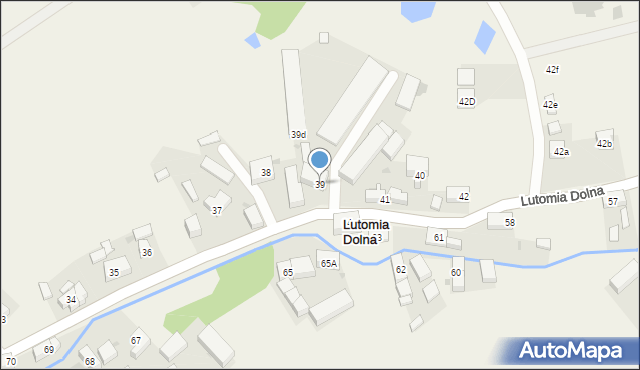 Lutomia Dolna, Lutomia Dolna, 39, mapa Lutomia Dolna